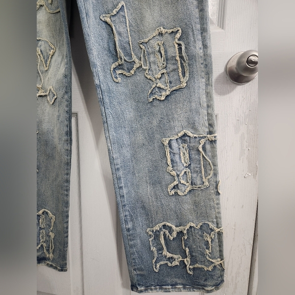 NWT Smoke Rise jeans curvy fit distressed wide leg 90s streetwear grunge size 11 - Picture 8 of 11